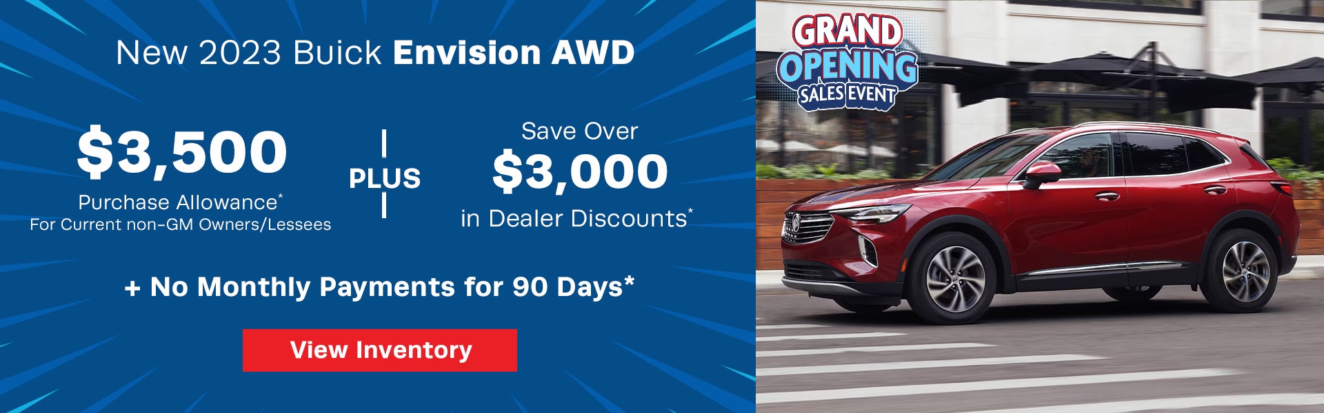 Get a $3,500 off on a new 2023 Buick Envision in Antioch, TN